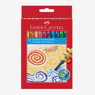 Caixa 12 lápis de cera Faber-Castell Twist