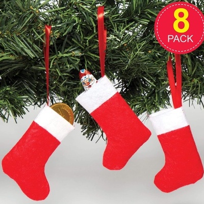 Pack de 8 - Meia de Natal de Feltro