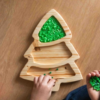 Bandeja Sensorial - Árvore de Natal