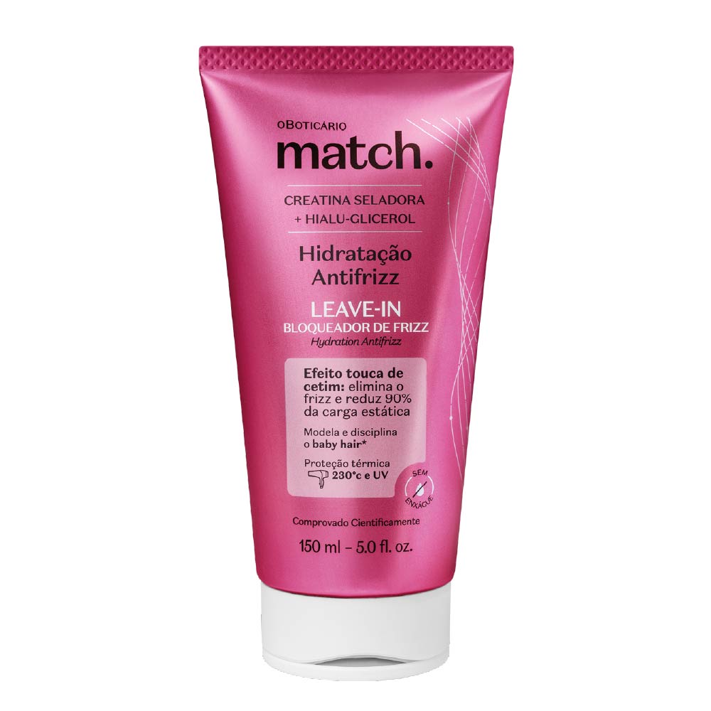 Match Hidratação Antifrizz Leave-In Bloqueador de Frizz 150ml Match Hidratação Antifrizz Leave-In Bloqueador de Frizz 150ml