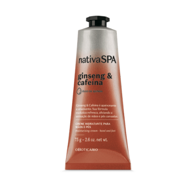Nativa SPA Creme de Mãos Ginseng & Cafeína 75g