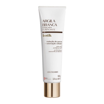 Botik Máscara Facial de Argila Branca Purificante 100g