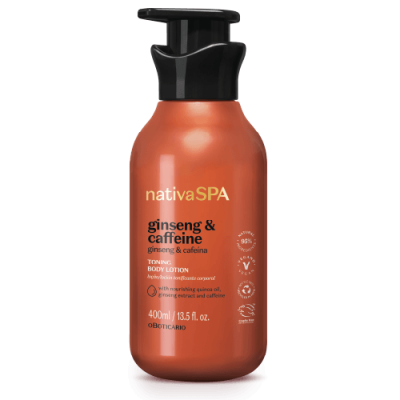 Nativa SPA Loção Hidratante Ginseng & Cafeína 400 ml