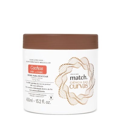 Match Ciências das Curvas Creme para Pentear Cachos 450ml
