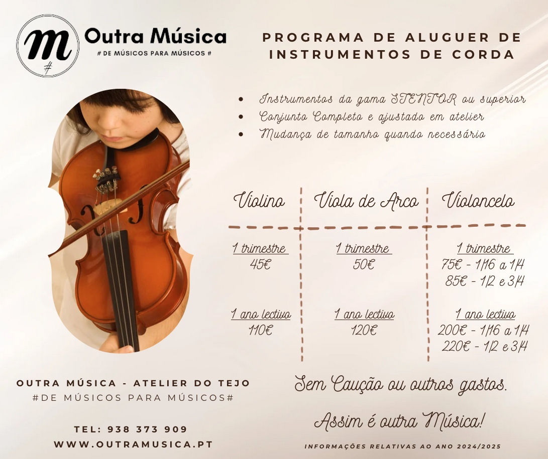 Aluguer de Instrumentos musicais - Escolas