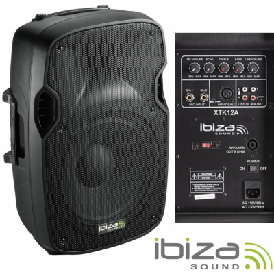 Coluna Bi-Amplificada 12" 500Wmáx Abs IBIZA