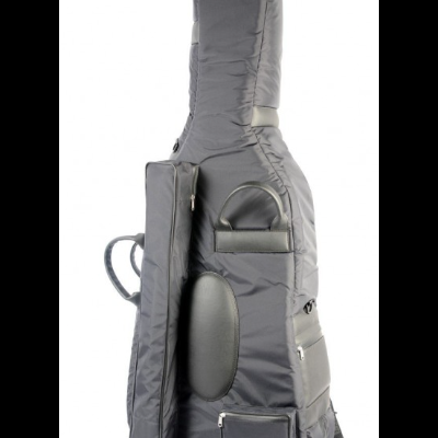 Capa preta para guitarra acústica com bolsas exteriores e alças