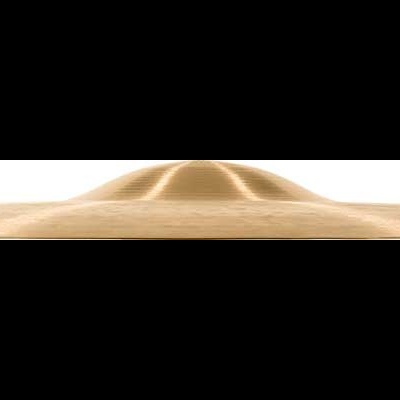 Objeto metálico dourado curvo com superfície lisa