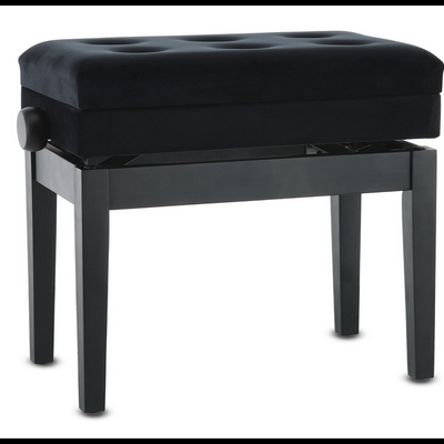 Banco de piano Deluxe Compartment - Preto