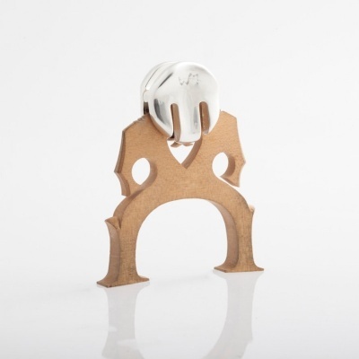 WMutes violoncelo estudo prateado brilhante