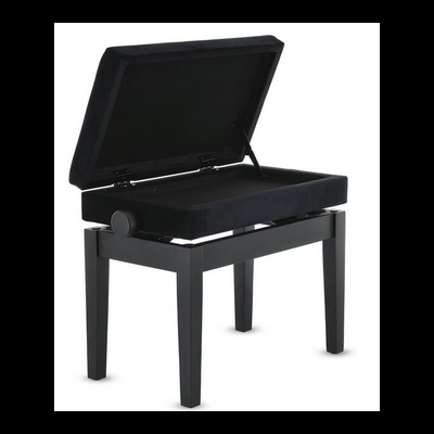 Banco de piano Deluxe Compartment - Preto