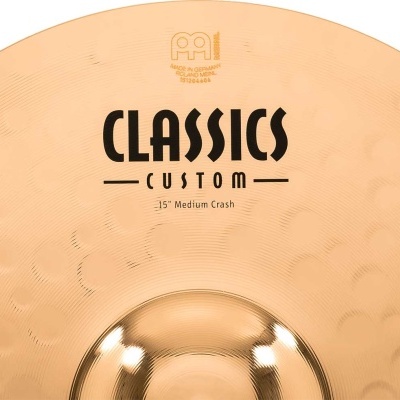 Prato de bateria Meinl Classics Custom 15 Medium Crash em bronze martelado