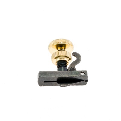 Afinador para violino 4/4-3/4 laço negro, parafuso dourado