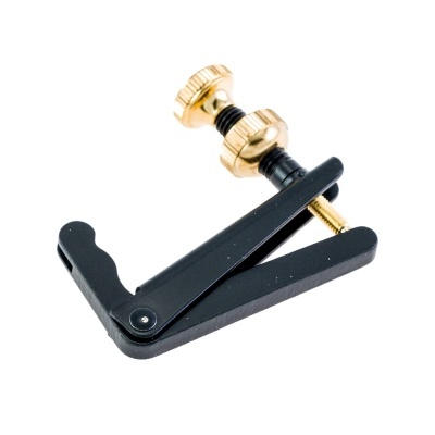 Afinador violoncelo 4/4-3/4 negro, parafuso dourado