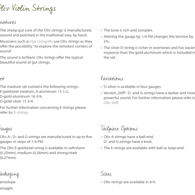 Olive - Violino - Conjunto