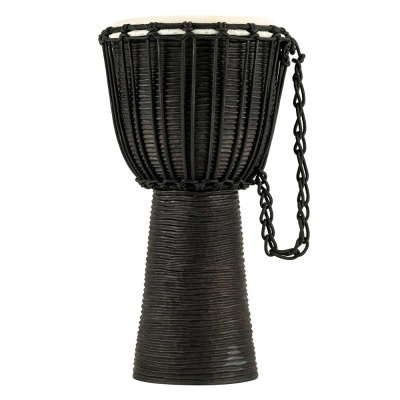 Tambor djembe preto com alça em corrente
