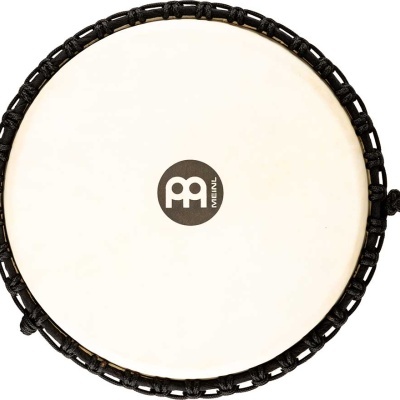 Tambor pandeiro branco com borda preta e logótipo MEINL