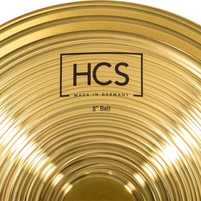 Prato para bateria HCS dourado com texto impresso no centro