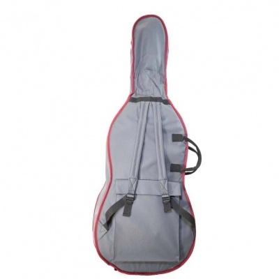 Estojo cinza para guitarra com alças e fechos