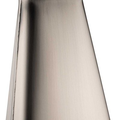 Campainha tipo cowbell de metal prateado com logótipos MEINL