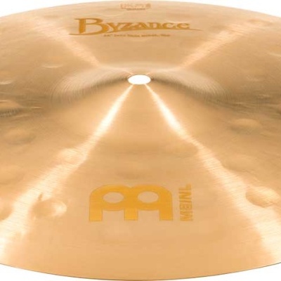 Prato musical Meinl Byzance dourado com martelado e logotipo amarelo