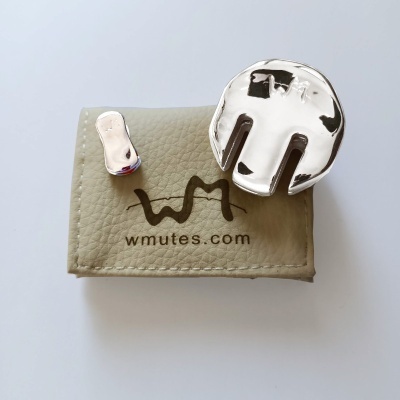 WMutes violoncelo Duo Pack prateado brilhante