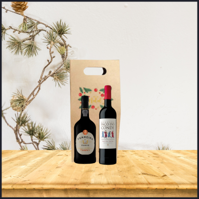 Cabaz de Natal Conjunto 2 Garrafas