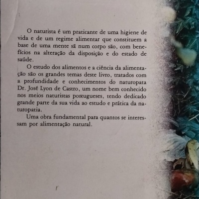 Página de livro com texto em português e padrão floral colorido na margem direita.