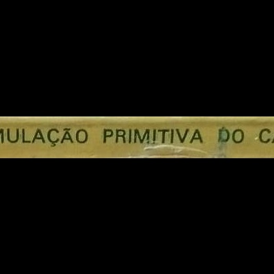 Lombada de livro amarelo com título e autor, etiquetas numeradas na base