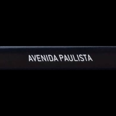 Espinha de livro preto com texto 'AVENIDA PAULISTA' e nomes de autor