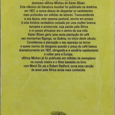 Capa traseira amarela de livro com texto em português e logótipo Quercus