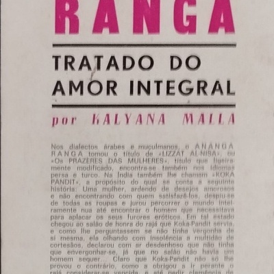 Ananga Ranga:Tratado do Amor Integral - Kalyana Malla