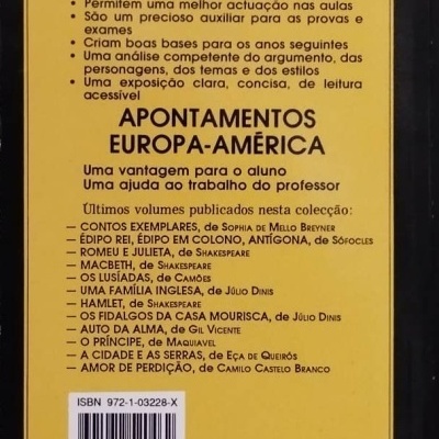 Contracapa de livro amarelo com texto e código de barras