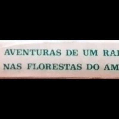 Espinha de livro com texto sobre aventuras na floresta Amazónica