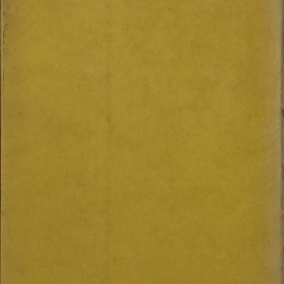 Capa de livro amarelo mostarda com desgaste nas bordas