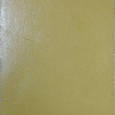 Capa de livro amarela envelhecida com bordas gastas