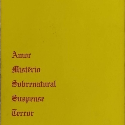 Capa amarela com texto temático em vermelho e preto