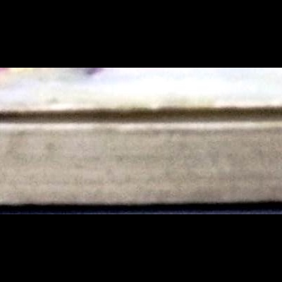 Livro com capa dura bege gasta e páginas amareladas