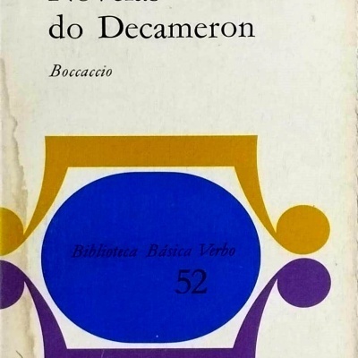 Capa de livro branco com texto e elementos gráficos coloridos