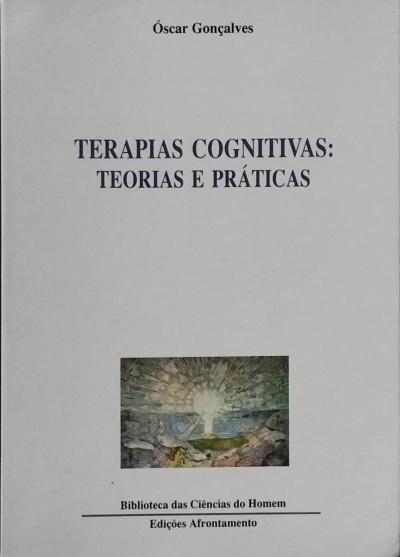 Capa de livro branco com título e imagem abstrata central.