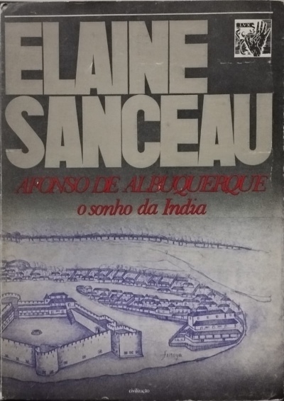 Capa de livro Elaine Sanceau por Afonso de Albuquerque com ilustração de fortaleza