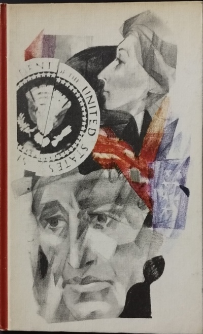 Capa de livro com ilustração artística de rostos e selo dos Estados Unidos