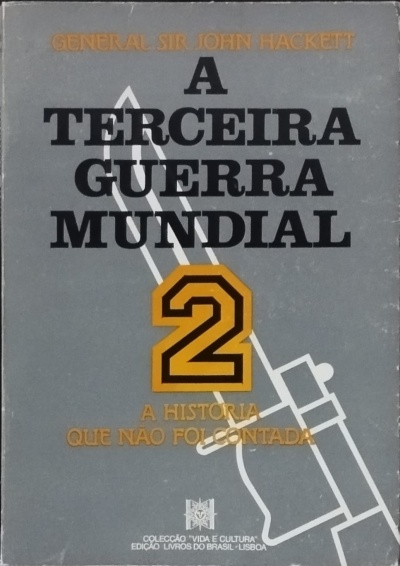 Capa de livro cinzenta com texto e desenho de arma