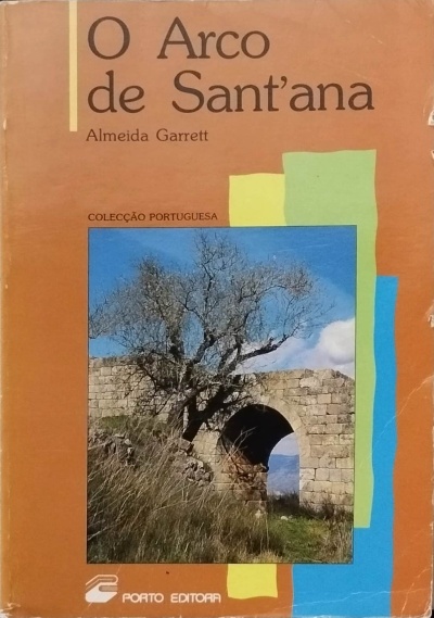 Capa de livro O Arco de Santana com imagem de arco de pedra e árvore