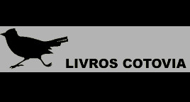 Logótipo preto com pássaro e texto LIVROS COTOVIA