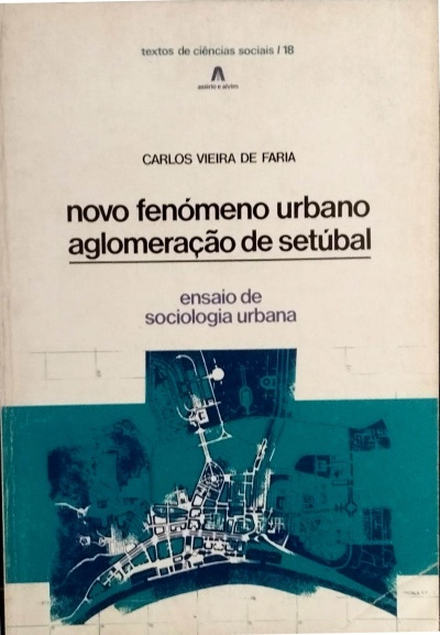 Capa de livro novo fenómeno urbano aglomeração de setúbal com mapa urbano em azul.