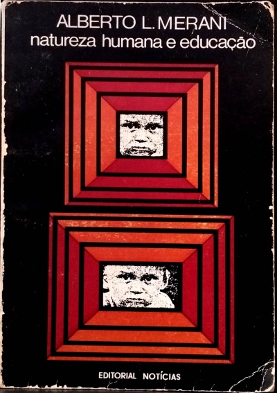 Capa de livro preto com título branco, rostos em molduras geométricas vermelhas