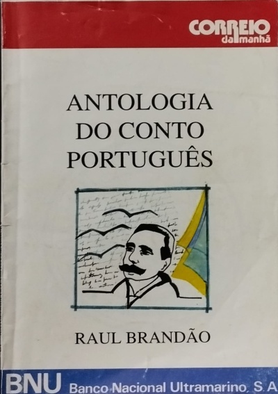 Capa de livro branco com faixas vermelha e azul e ilustração de rosto masculino