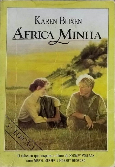 Capa de livro África Minha com foto de duas pessoas na relva