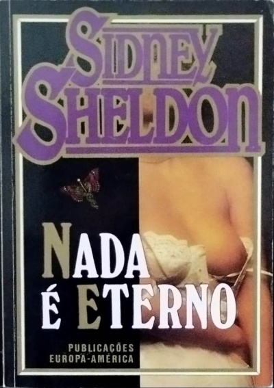 Capa de livro Nada É Eterno com imagem de mulher em lingerie branca